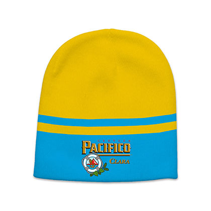 Pacifico Beer Logo Two Tone Winter Beanie Hat