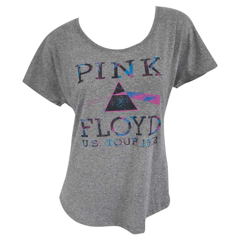 Pink Floyd Women's Grey 1972 US Tour Dolman T-Shirt