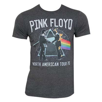 Pink Floyd North American Tour 1975 Heather Gray Tee Shirt