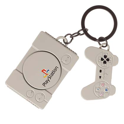 Playstation Original Console Gray Keychain