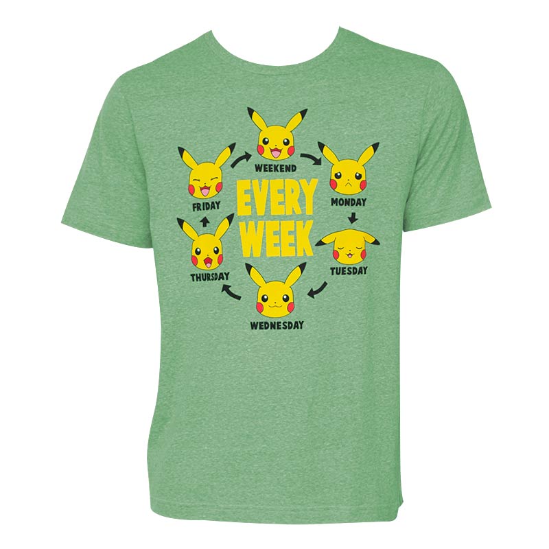 Pokemon Pikachu Every Week Tee Shirt