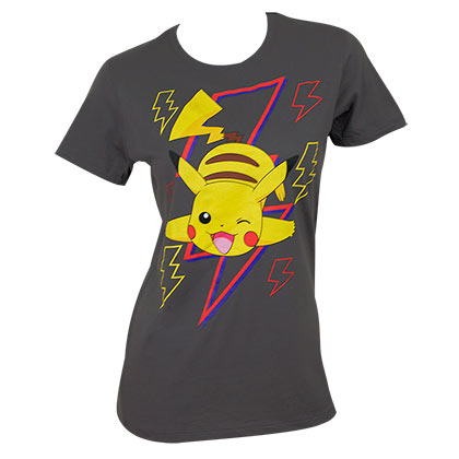 Pokemon Pikachu Women's Lightning Bolt Tee Shirt