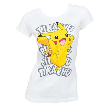Pokemon Pikachu White Women's Tee Shirt