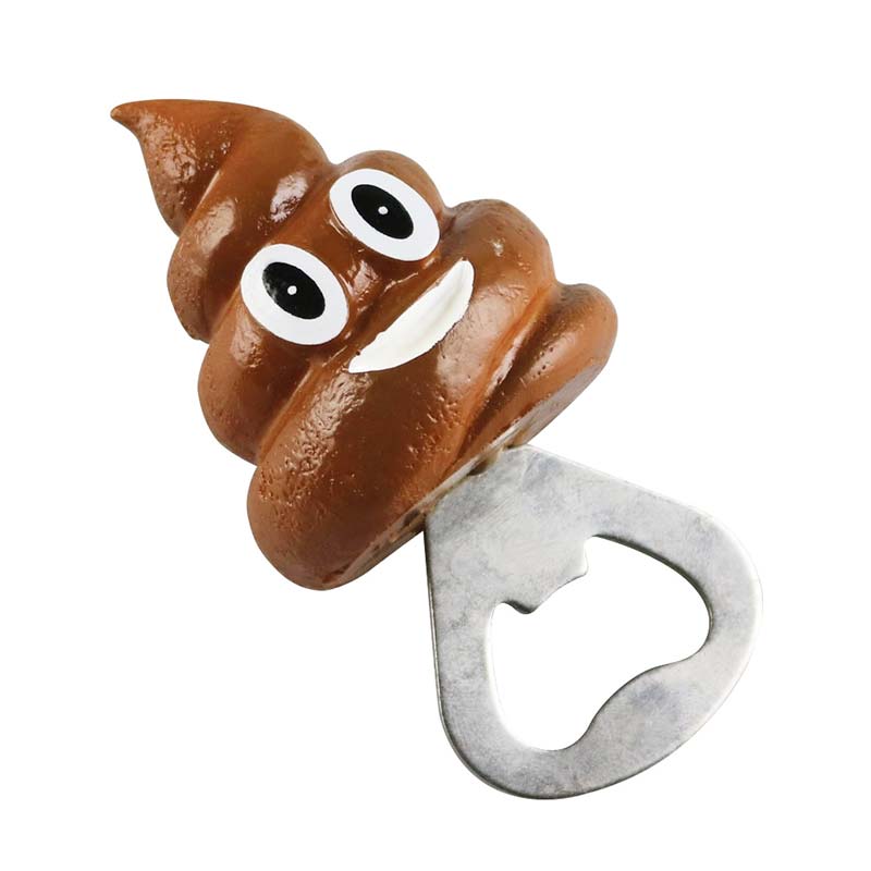 Poop Pile Emoji Brown Bottle Opener