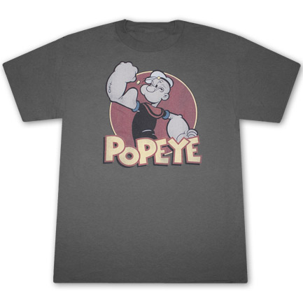 Popeye Flex Dark Grey Graphic T-Shirt