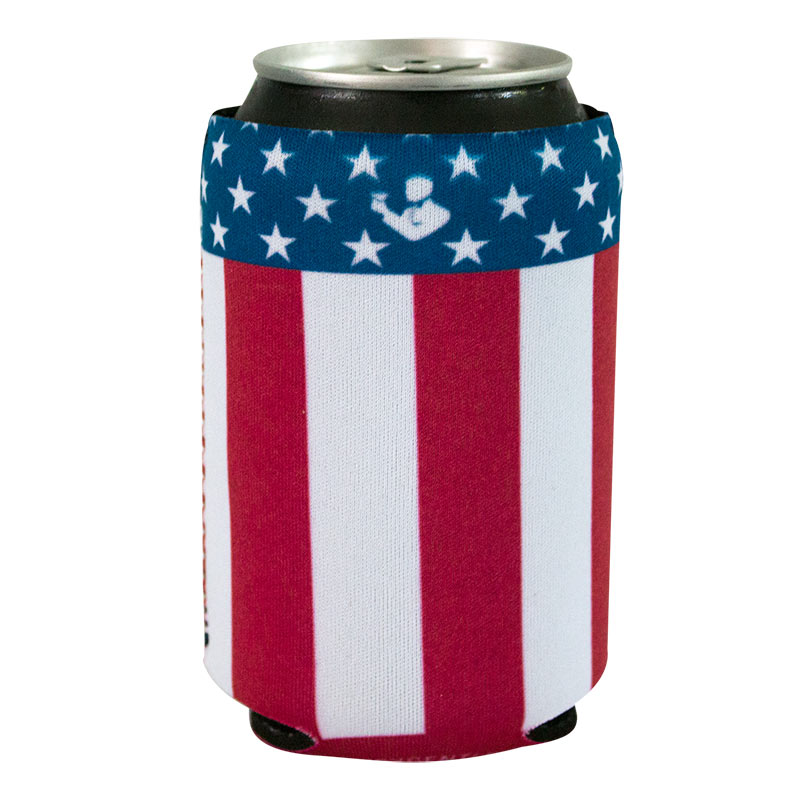 American Flag Rowdy Gentleman Patriotic Vertical Stripe Can Cooler American Flag Rowdy Gentleman Patriotic Vertical Stripe Can Cooler