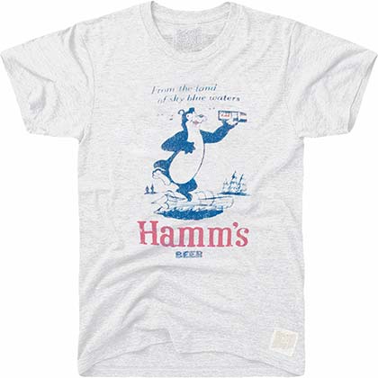 Retro Brand Hamm's Bear Land of Blue Waters Tshirt