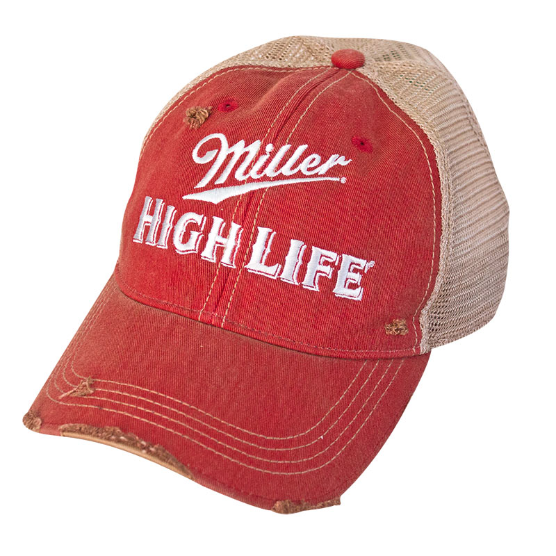 Miller High Life Distressed Trucker Hat Miller High Life Distressed Trucker Hat