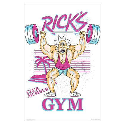 Rick and Morty Ricks Gym 23 x 34 Inch Poster