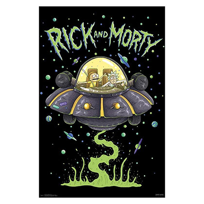 Rick and Morty UFO 23x34 Poster