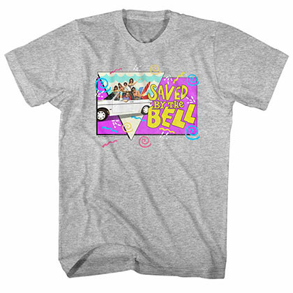 Saved By The Bell Beach Party Gray T-Shirt