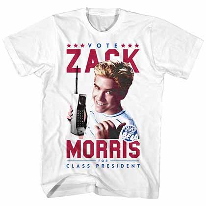 Saved By The Bell Votezack Mens White T-Shirt