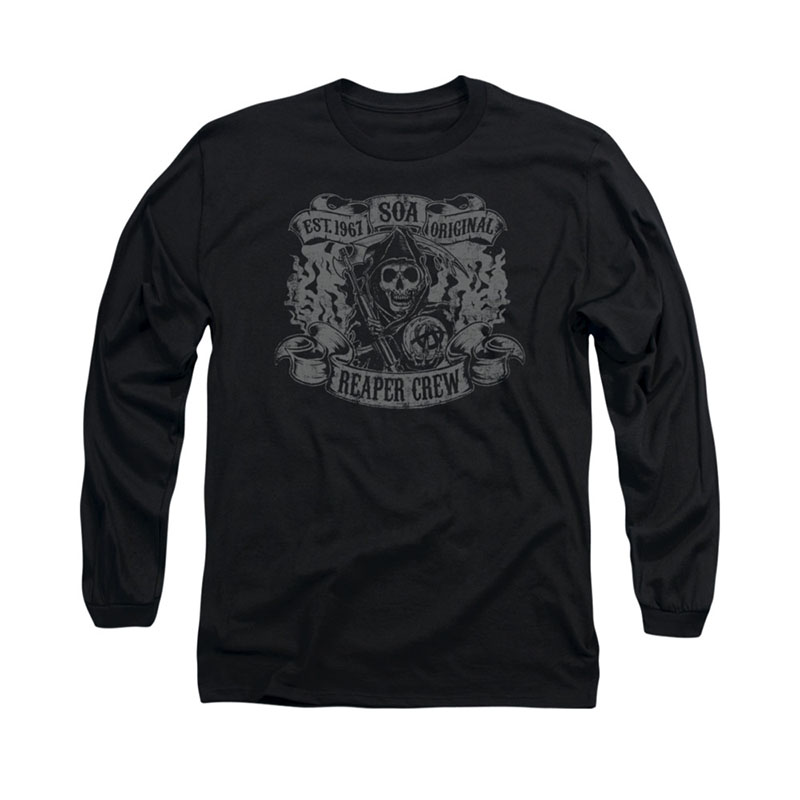 Sons Of Anarchy Original Reaper Black Long Sleeve T-Shirt Sons Of Anarchy Original Reaper Black Long Sleeve T-Shirt