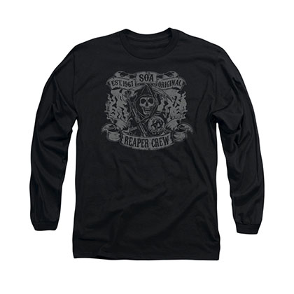 Sons Of Anarchy Original Reaper Black Long Sleeve T-Shirt