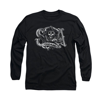 Sons Of Anarchy Charming CA Black Long Sleeve T-Shirt