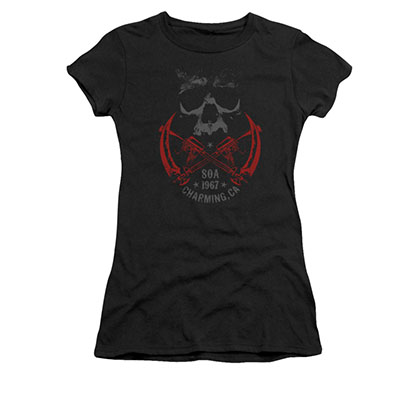 Sons Of Anarchy Cross Guns Black Juniors T-Shirt