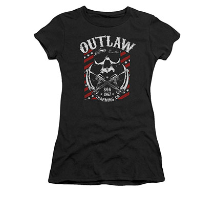 Sons Of Anarchy Outlaw Black Juniors T-Shirt