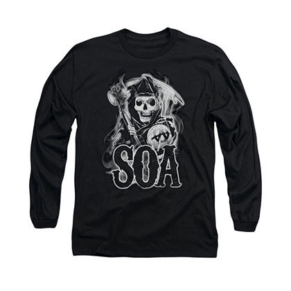 Sons Of Anarchy Smoky Reaper Black Long Sleeve T-Shirt