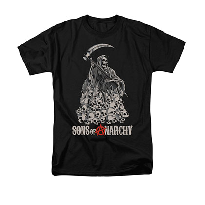 Sons Of Anarchy Pile Of Skulls Black T-Shirt