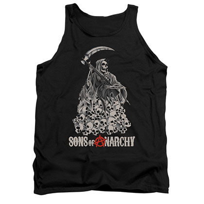 Sons Of Anarchy Skull Pile Black Tank Top
