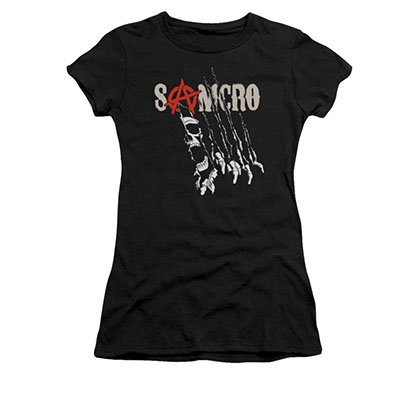 Sons Of Anarchy Rip Through Black Juniors T-Shirt