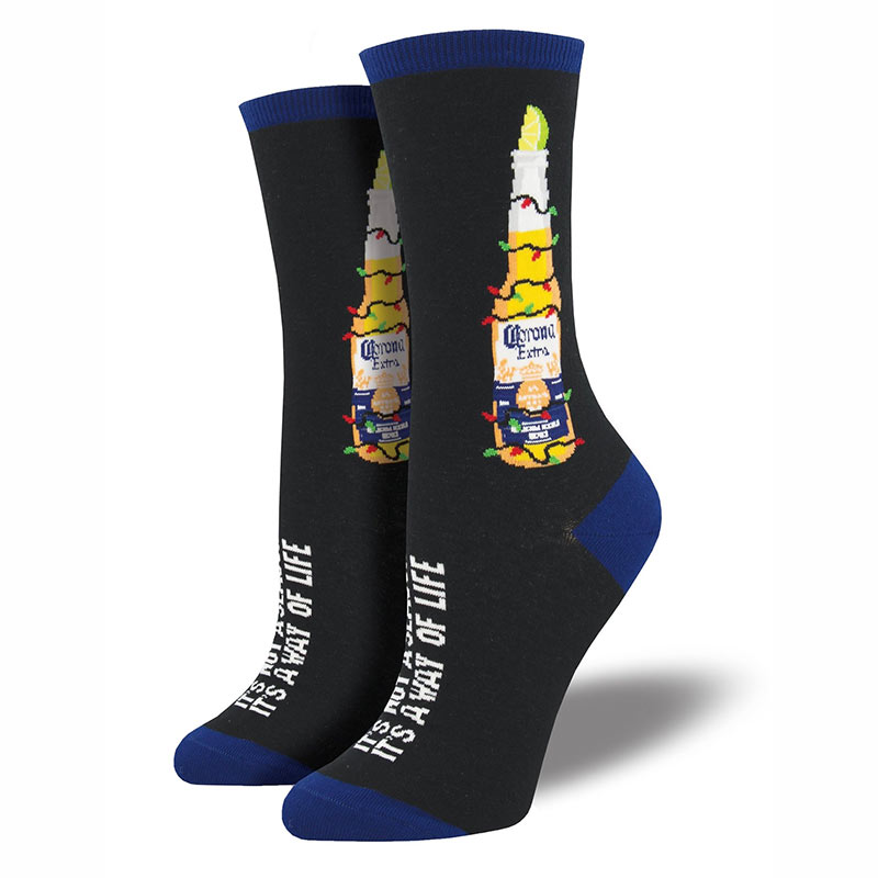 Corona Extra Black Christmas Coronavidad Women's Socks Corona Extra Black Christmas Coronavidad Women's Socks