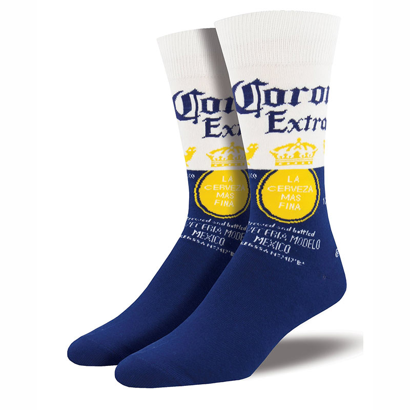 Corona Extra Blue & White Classic Logo Men's Socks Corona Extra Blue & White Classic Logo Men's Socks