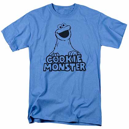 Sesame Street Vintage Cookie Monster Blue T-Shirt
