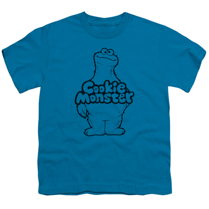Sesame Street Cookie Monster Youth Blue Tshirt
