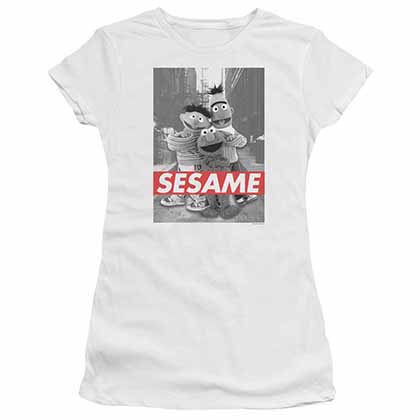 Sesame Street Sesame White Juniors T-Shirt