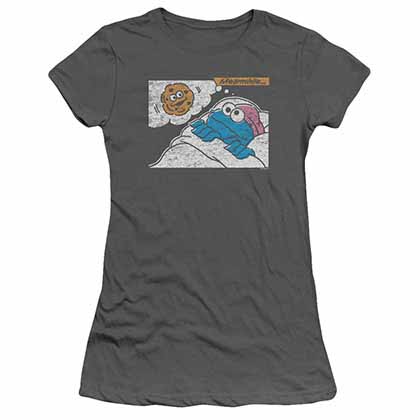 Sesame Street Meanwhile Gray Juniors T-Shirt