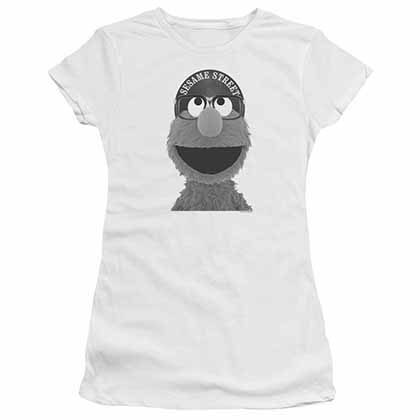 Sesame Street Elmo Lee White Juniors T-Shirt
