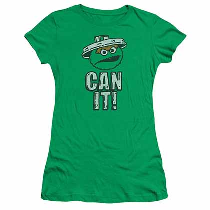 Sesame Street Can It Green Juniors T-Shirt