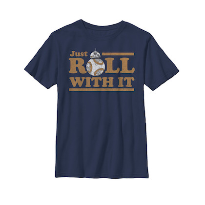 Star Wars The Last Jedi Roll With It Youth Tshirt