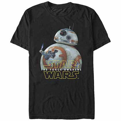 Star Wars Episode 7 BB8 Lighter Black T-Shirt