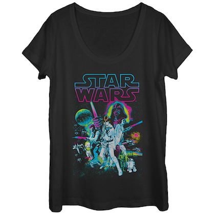 Star Wars Neon Poster Women's Tshirt