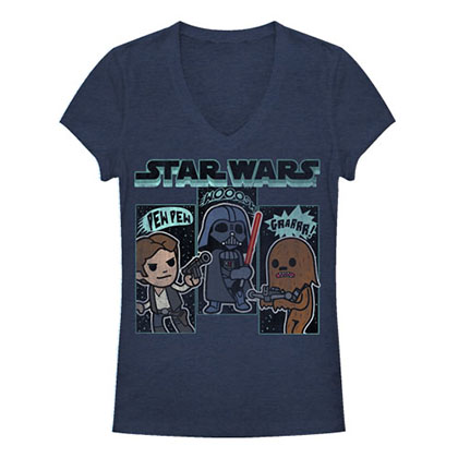 Star Wars Sound Effects Blue Juniors T-Shirt