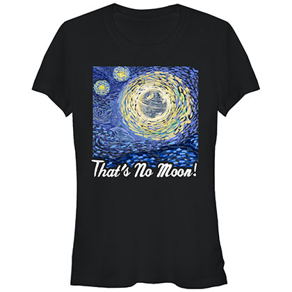 Star Wars Not A Moon Black Juniors T-Shirt