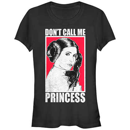Star Wars No Princess Black Juniors T-Shirt