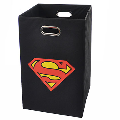  Superman Logo Black Folding Laundry Basket 