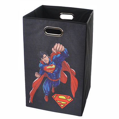  Superman Flying Black Folding Laundry Basket 