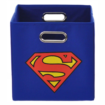  Superman Logo Blue Folding Storage Bin 