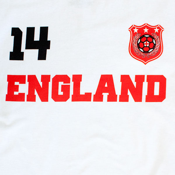 England White World Cup Soccer No. 14 T-Shirt England White World Cup Soccer No. 14 T-Shirt