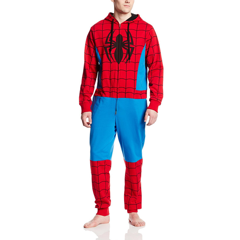 jumpsuit spiderman SuperheroDen.com Man Jump Costume Spider  And Blue Suit Red