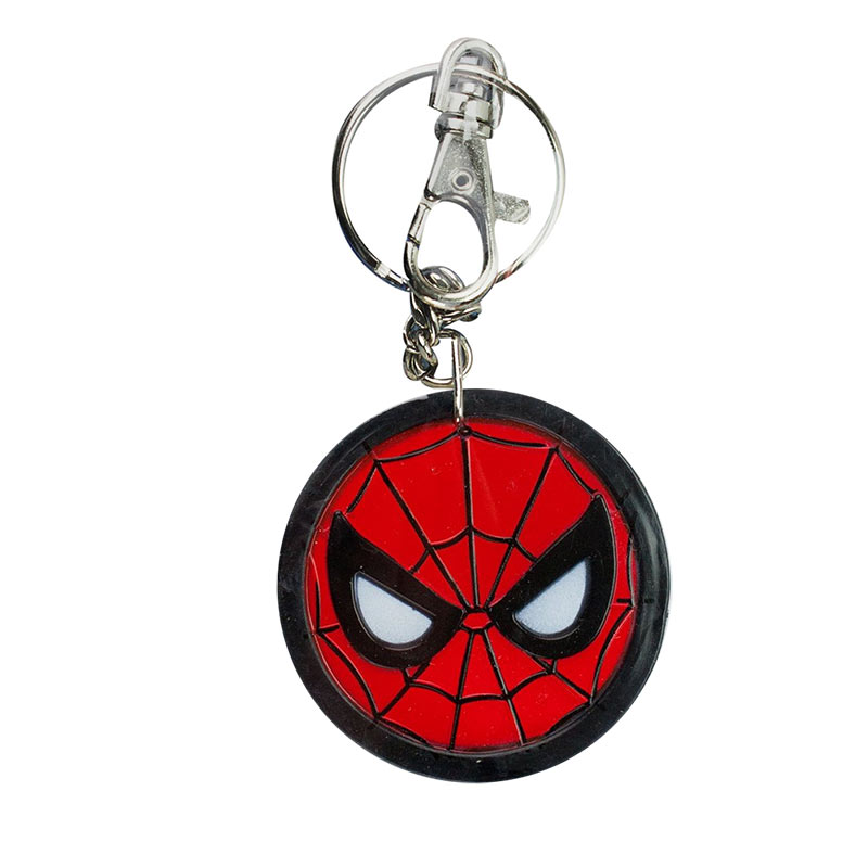 Spiderman Comic Circle Logo Bendable Keychain