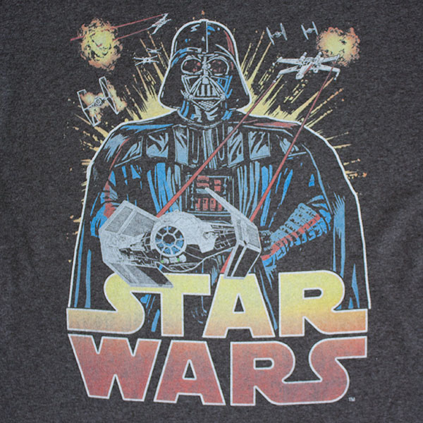 Star Wars Retro Darth Vader Logo Tee Shirt | SuperheroDen.com