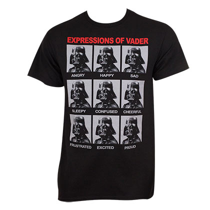 Star Wars Expressions Of Darth Vader Tee Shirt