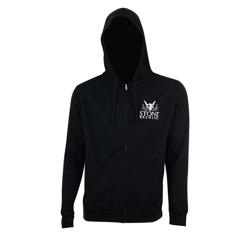 Stone Brewing Men's Black 4.0 Zip Up Hoodie Stone Brewing Men's Black 4.0 Zip Up Hoodie