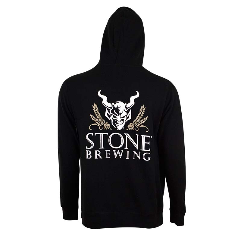 Stone Brewing Men's Black 4.0 Zip Up Hoodie Stone Brewing Men's Black 4.0 Zip Up Hoodie
