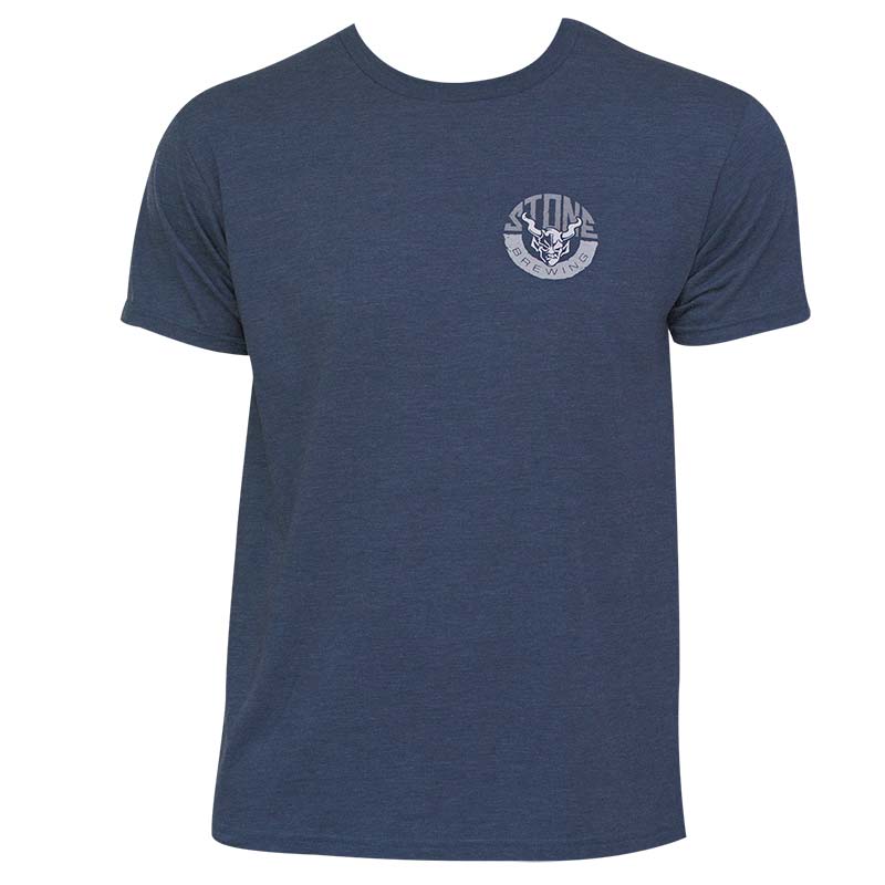 Stone Brewing Co. Men's Navy Blue Horns T-Shirt Stone Brewing Co. Men's Navy Blue Horns T-Shirt